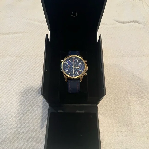 Bulova Marine Star Navy and Gold Chronograph
